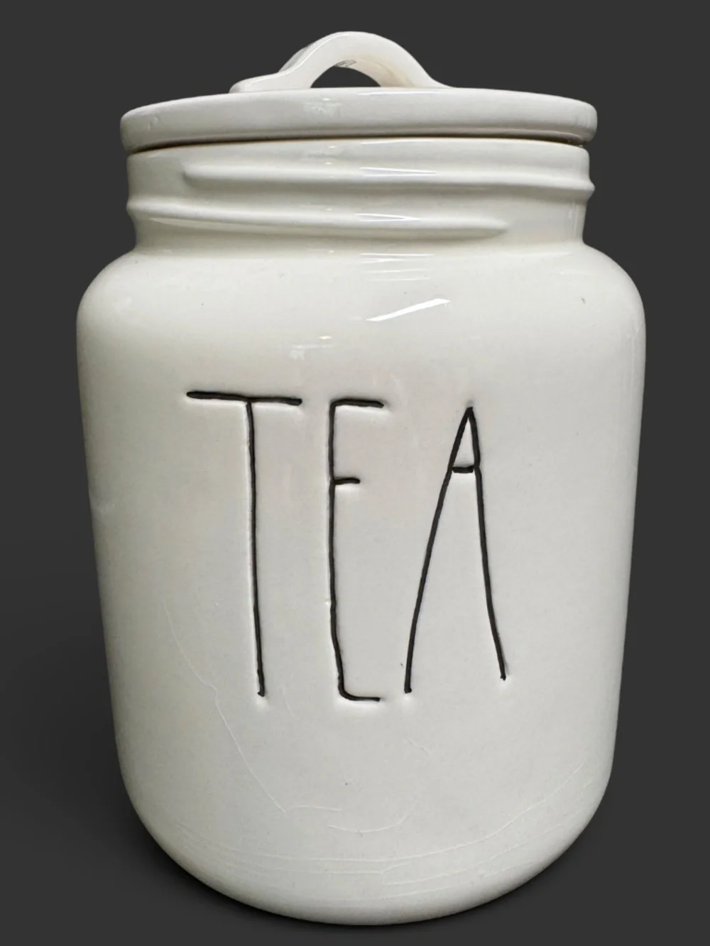 Rae Dunn TEA Large Canister w/Lid Farmhouse